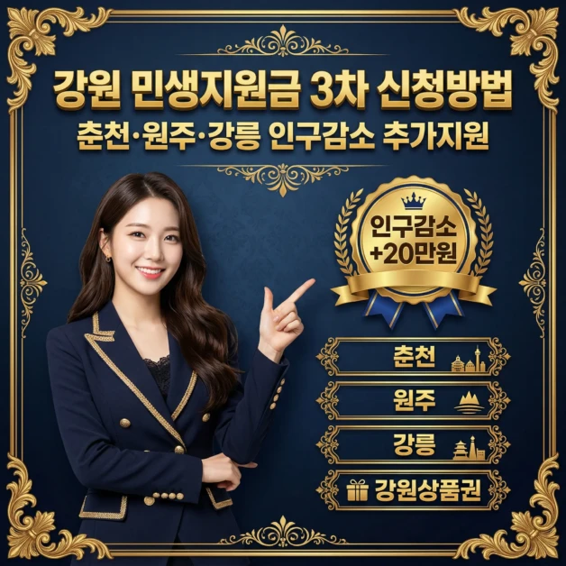 2026 강원 민생지원금 3차 신청방법 춘천·원주·강릉 인구감소지역 추가지원 총정리 2 강원 민생지원금 3차