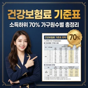 고유가 피해지원금 건강보험료 기준표 2026 소득하위 70% 가구원수별 총정리