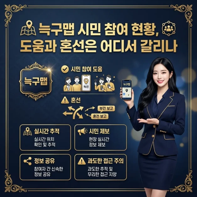 늑구맵 시민 참여 현황, 도움과 혼선은 어디서 갈리나 2 premium social media thumbnail with elegant baroqu 1776336759597