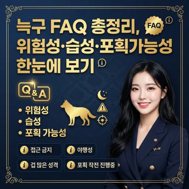 늑구 FAQ 총정리, 위험성·습성·포획 가능성 한눈에 보기 1 premium social media thumbnail with elegant baroqu 1776336763150
