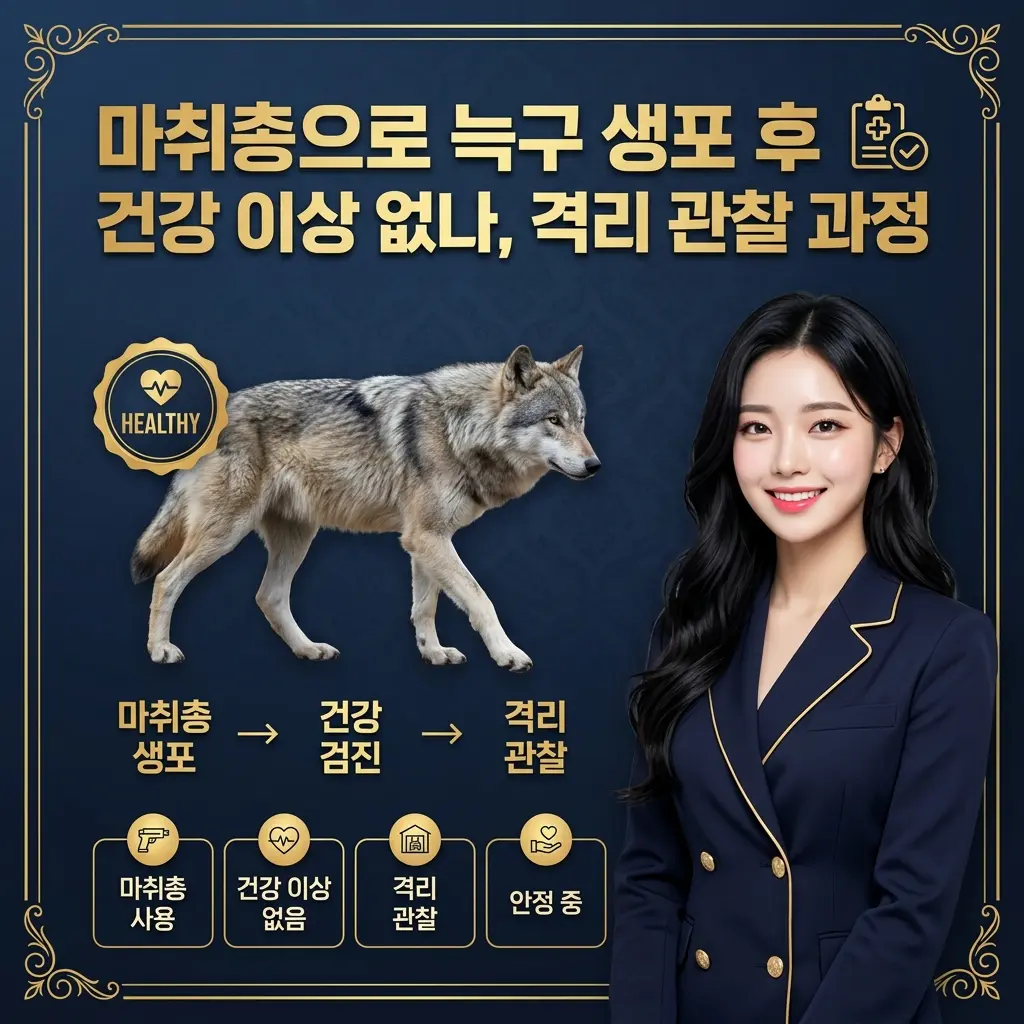 마취총으로 늑구 생포 후 건강 이상 없나, 격리 관찰 과정