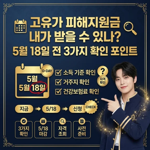 고유가 피해지원금 내가 받을 수 있나? 5월 18일 전 3가지 확인 포인트 2 고유가 피해지원금