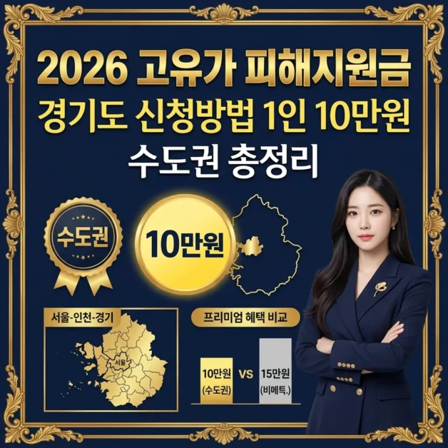 2026 고유가 피해지원금 경기도 신청방법 1인 10만원 수도권 총정리 2 고유가 피해지원금