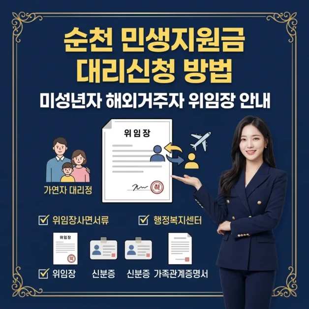 2026 순천 민생지원금 대리신청 방법 미성년자 해외거주자 위임장 안내 2 순천 민생지원금 대리신청 방법