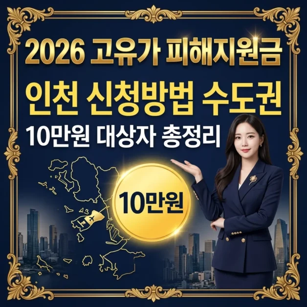 2026 고유가 피해지원금 인천 신청방법 수도권 10만원 대상자 총정리 2 고유가 피해지원금 인천