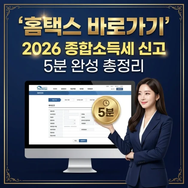 홈택스 바로가기 2026 종합소득세 신고 5분 완성 총정리 2 홈택스 바로가기