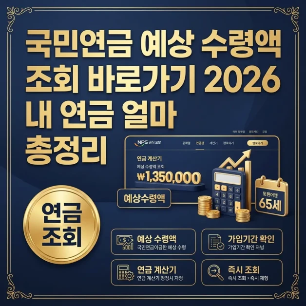 국민연금 예상 수령액 조회 바로가기 2026 내 연금 얼마 총정리 2 국민연금 예상 수령액 조회 바로가기