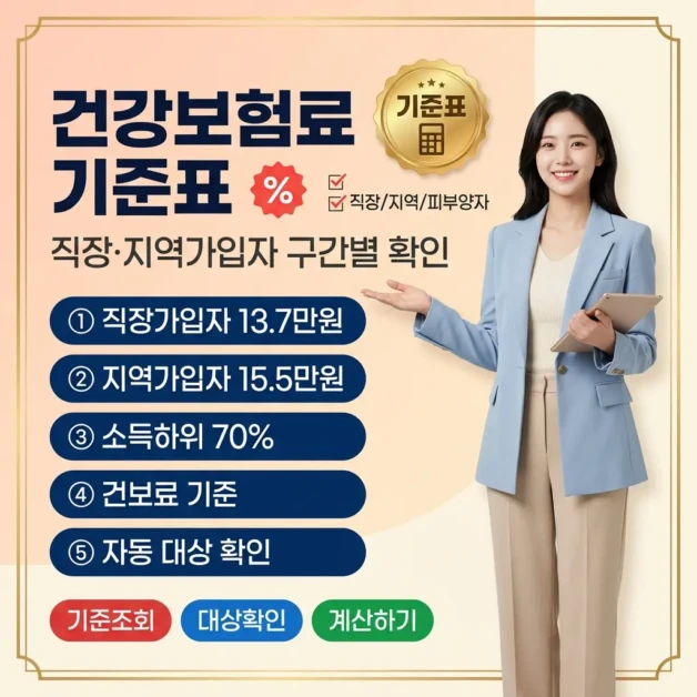 2026 고유가 피해지원금 건강보험료 기준표 | 직장·지역가입자 구간별 확인 2 고유가 피해지원금 건강보험료 기준표