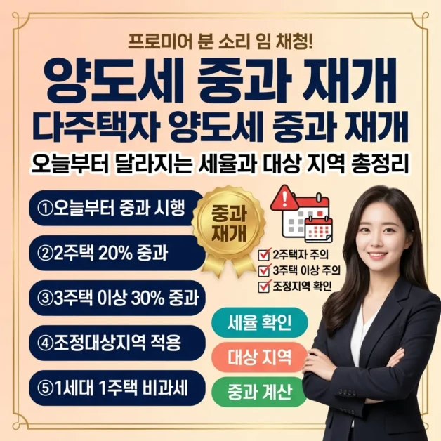 다주택자 양도세 중과 재개, 오늘부터 달라지는 세율과 대상 지역 총정리 2 다주택자 양도세 중과 재개