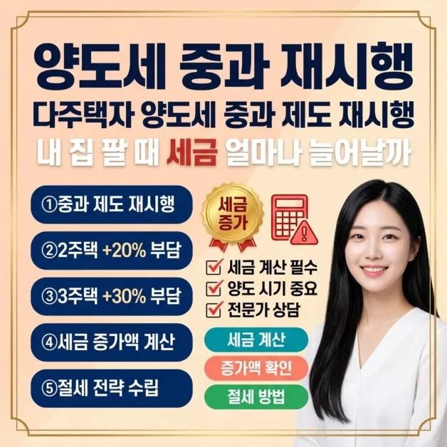 주택자 양도세 중과 제도 재시행, 내 집 팔 때 세금 얼마나 늘어날까 2 주택자 양도세 중과 제도 재시행