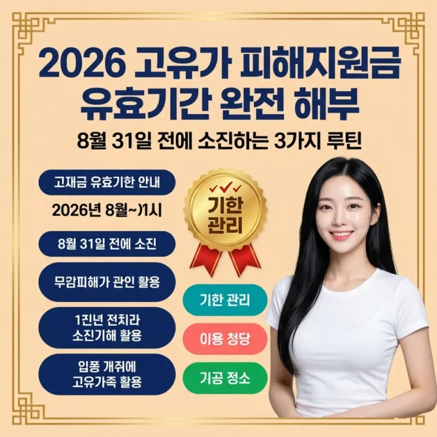 2026 고유가 피해지원금 유효기간 완전 해부 | 8월 31일 전에 소진하는 3가지 루틴 2 고유가 피해지원금 유효기간