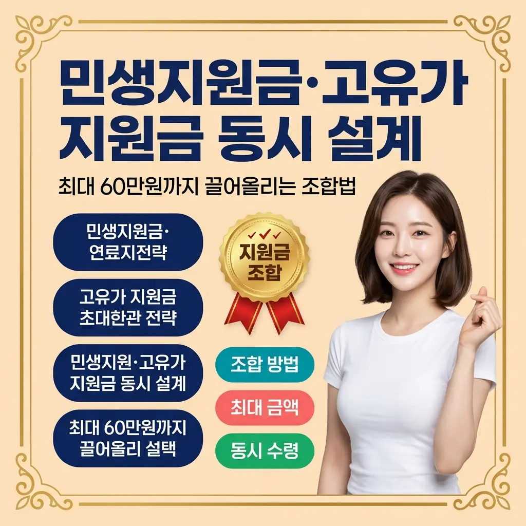 민생지원금·고유가 지원금 동시 설계 | 최대 60만 원까지 끌어올리는 조합법