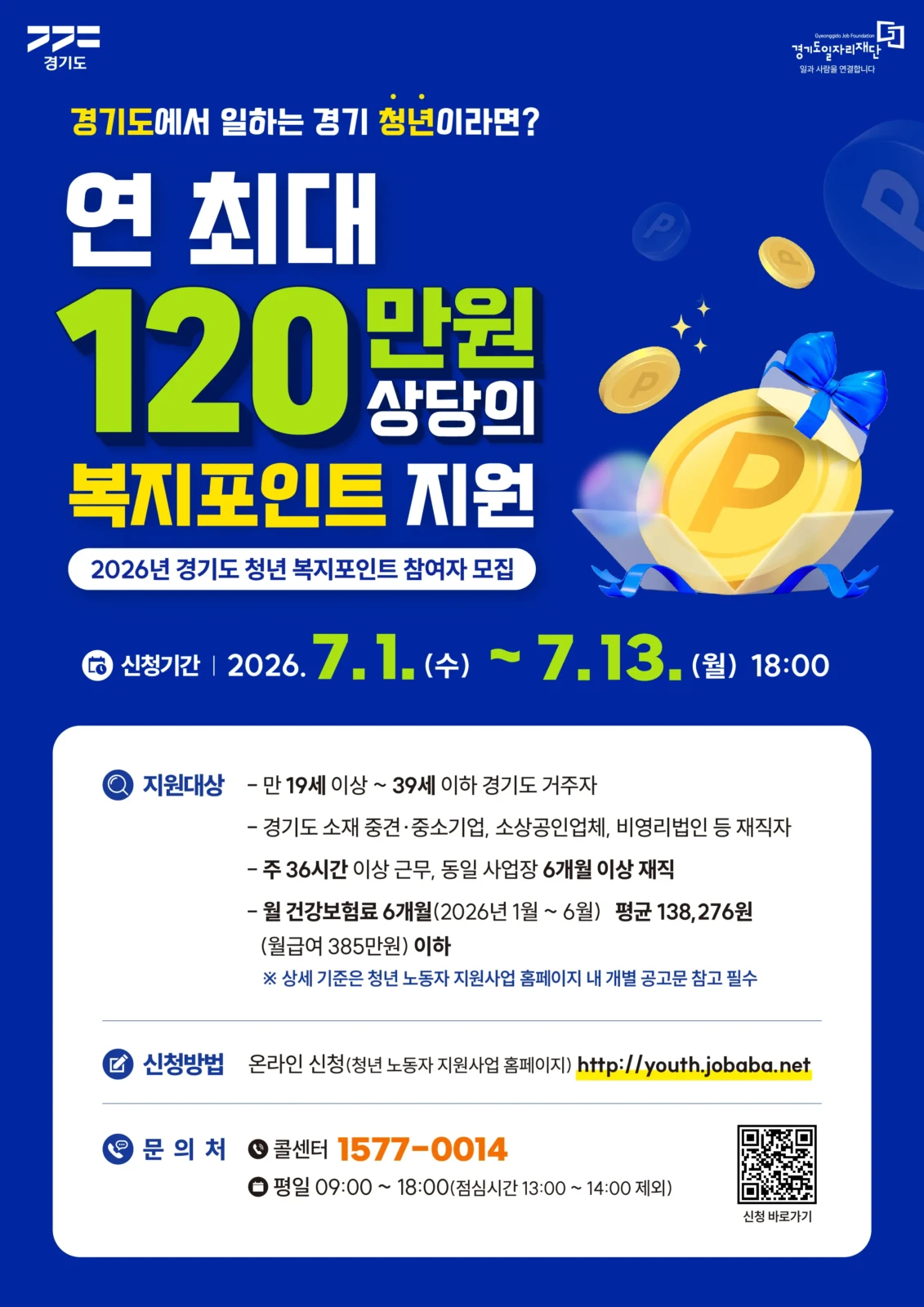 2026년 경기도 청년복지포인트: 120만원 지원, 내가 과연 받을 수 있을까? 자격 조건 상세 분석! 2 섹션 1 이미지